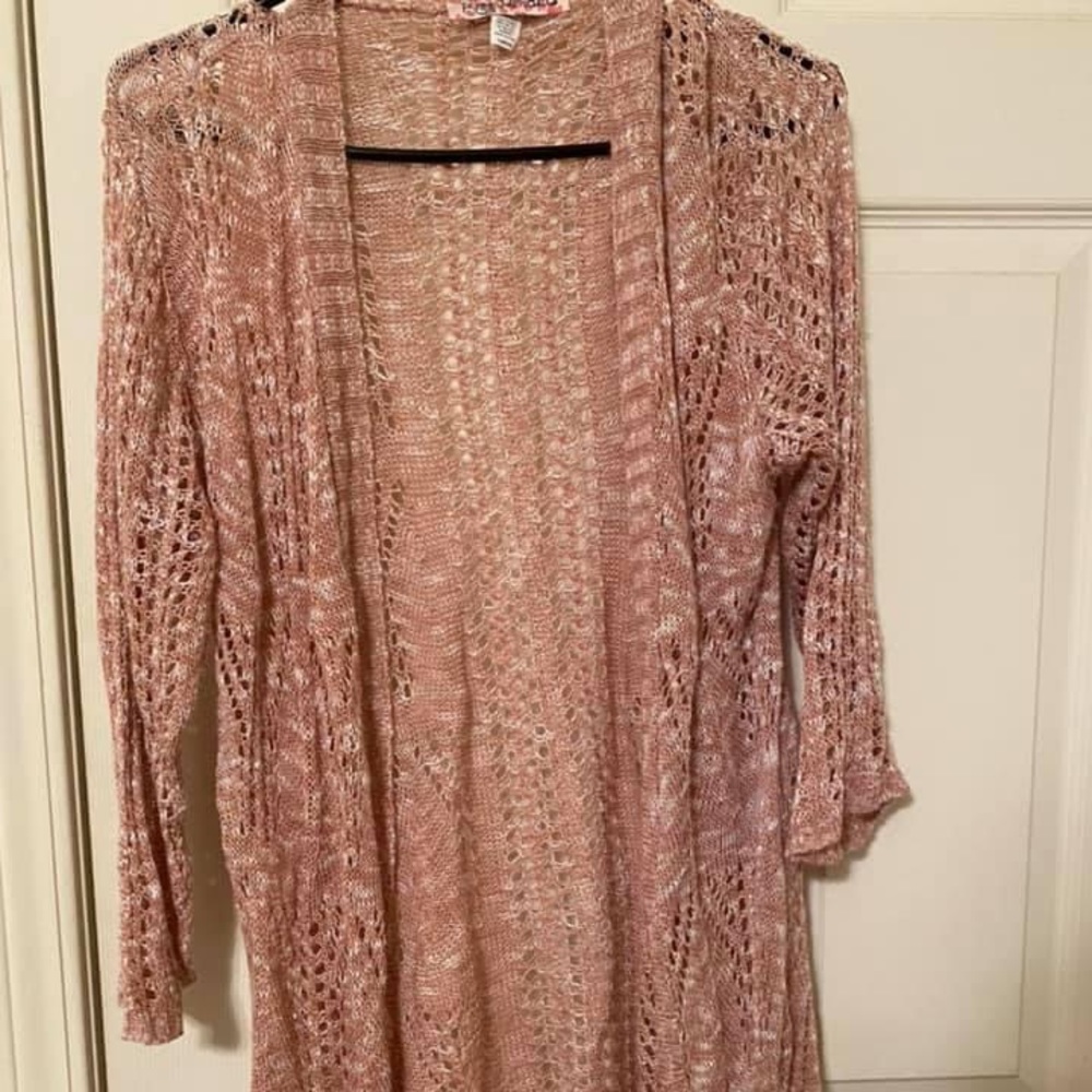 Pink Lace Cardigan